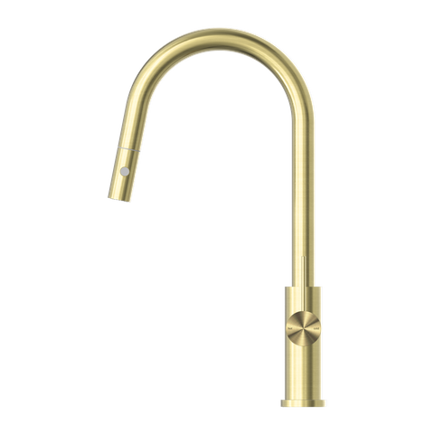 MECCA PULL OUT SINK MIXER WITH VEGIE SPRAY FUNCTION BRUSHED GOLD