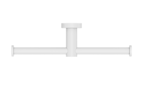 MECCA DOUBLE TOILET ROLL HOLDER MATTE WHITE