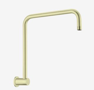 ROUND SWIVEL SHOWER ARM BRUSHED GOLD