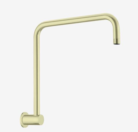 ROUND SWIVEL SHOWER ARM BRUSHED GOLD