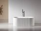 Ribble 1700 Matte White Fluted Freestanding Bath