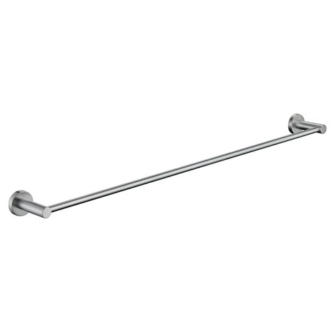 Star Brushed Chrome Single Towel Rail 750mm