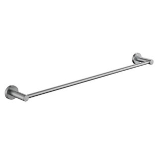 Star Brushed Chrome Single Towel Rail 600mm