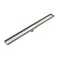 TILE INSERT V CHANNEL FLOOR GRATE 50MM OUTLET WITH HOLE SAW BRUSHED NICKEL