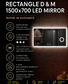 Vivian Clive Rectangle D & M 1500 x 700 LED Mirror