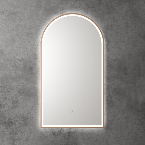 Canterbury Arched 500 LED Mirror - Brushed Bronze