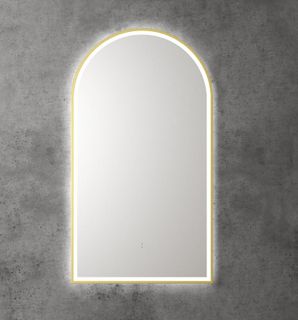 Canterbury Arched 500 LED Mirror - Brushed Gold