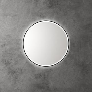 Windsor Round 700 LED Mirror - Matte Black