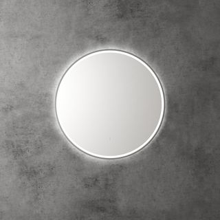 Windsor Round 700 LED Mirror - Brushed Nickel