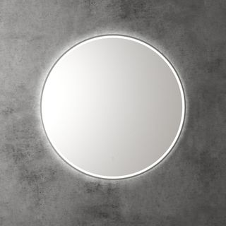 Windsor Round 900 LED Mirror - Brushed Nickel