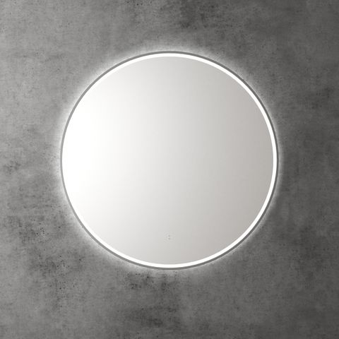 Windsor Round 900 LED Mirror - Gun Metal