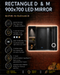 Vivian Clive Rectangle D & M 900 x 700 LED Mirror