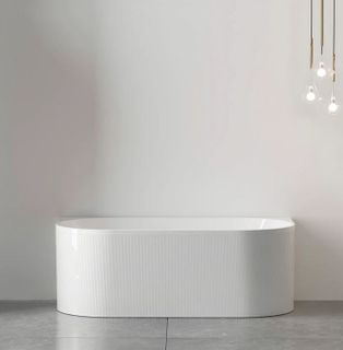 Attica Noosa Back to Wall Freestanding Bath 1700 MATTE WHITE