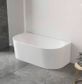 Attica Noosa Back to Wall Freestanding Bath 1700 MATTE WHITE