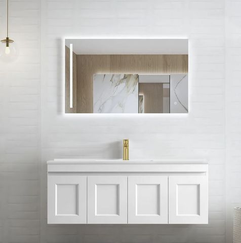 Hampton MK II 1200 Wall Hung Matte White Cabinet Only