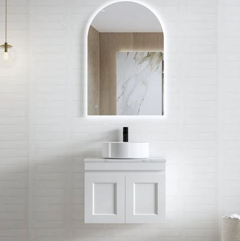 Hampton Mark II 600 Wall Hung Matte White Cabinet Only