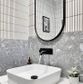 Noosa Oval  Black Metal Frame Mirror 1200X600