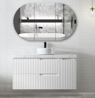 Noosa 1200 Matte White Wall Hung Cabinet Only