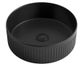 Oxford 395x395x125 Fluted Round MATTE BLACK Basin