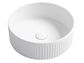 Oxford 395x395x125 Fluted Round MATTE WHITE Basin