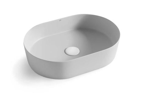 500X340 Oval Basin Matte Grey