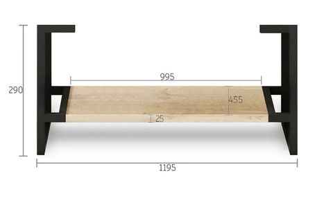 Leg For BYRON 1200X450 Natural Oak Vanity