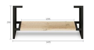 Leg For BYRON 1500X450 Natural Oak Vanity