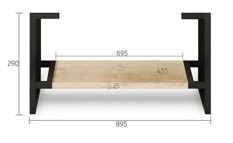 Leg For BYRON 900X450 Natural Oak Vanity