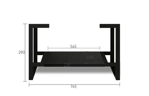 Leg For Marlo 750X450 Matte Black Vanity