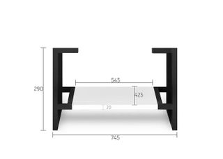 Leg For Noosa 750X450 Matte White Vanity