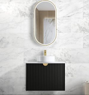 MARLO 750x460x550 Wall Hung Matte Black Cabinet Only