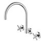 Ryker Chrome Wall Sink Set 1/4 Turn