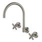 Ryker Brushed Nickel Wall Sink Set 1/4 Turn