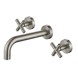 Ryker Brushed Nickel Bath Set 1/4 Turn