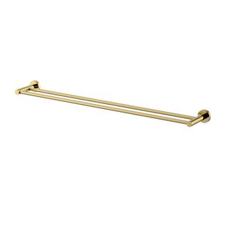 Star PVD Polished Brass Double Towel Rail 750mm