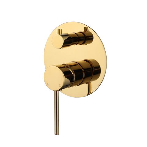 Star PVD Polished Brass 35mm Shower Divertor