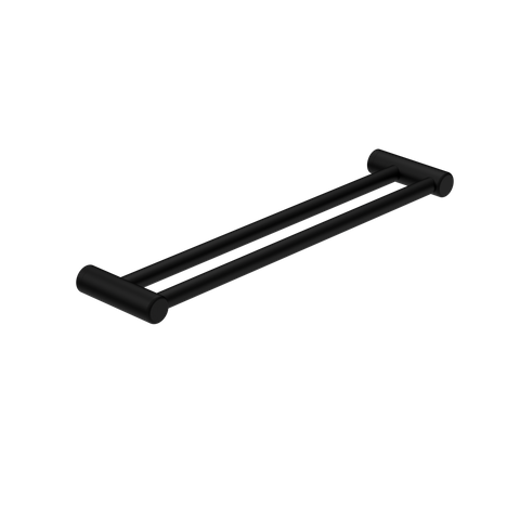 MECCA CARE 25MM DOUBLE TOWEL GRAB RAIL 600MM MATTE BLACK