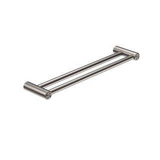 MECCA CARE 25MM DOUBLE TOWEL GRAB RAIL 600MM BRUSHED NICKEL