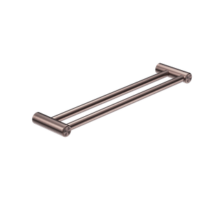 MECCA CARE 25MM DOUBLE TOWEL GRAB RAIL 600MM BRUSHED BRONZE