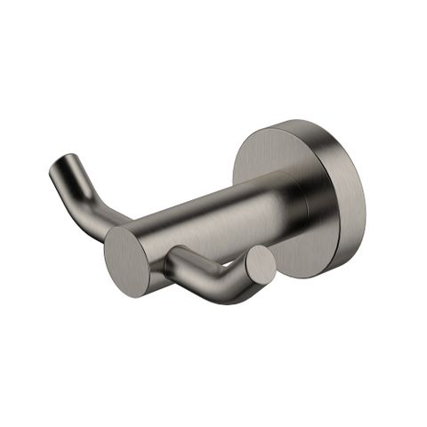 Star Brushed Nickel Robe Hook Double