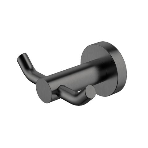 Star Gun Metal Robe Hook Double