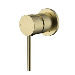 Star Mini PVD Brushed Bronze Shower Mixer 60mm Back Plate