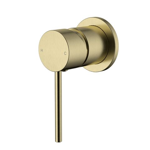 Star Mini PVD Brushed Bronze Shower Mixer 60mm Back Plate