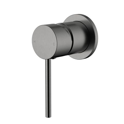 Star Mini Gun Metal Shower Mixer 60mm Back Plate