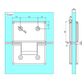 180 DEGREE GLASS TO GLASS SHOWER HINGE 10MM GLASS GUN METAL