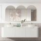 BONDI 1800x460X450 Wall Hung White Fluted Curved Cabinet Only