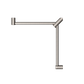MECCA CARE 32MM WRAP AROUND CORNER GRAB RAIL 600X600MM BRUSHED NICKEL