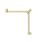 MECCA CARE 32MM WRAP AROUND CORNER GRAB RAIL 600X600MM BRUSHED GOLD
