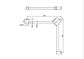 MECCA CARE 32MM WRAP AROUND CORNER GRAB RAIL 600X600MM BRUSHED GOLD