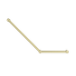 MECCA CARE 32MM AMBULANT TOILET GRAB RAIL 45 DEGREE 750x450MM BRUSHED GOLD